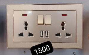 Double Universal Socket with Neon