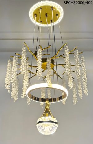 RFCH30006/400-Luxury Cascading Crystal LED Chandelier