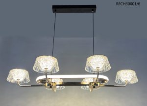 RFCH30001/6 –Modern Linear Crystal LED Chandelier